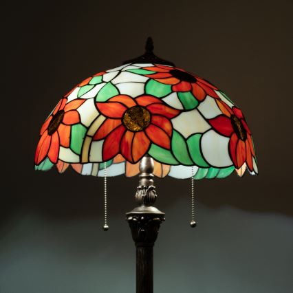 BRILAGI - Tiffany-stil gulvlampe i glasmosaik SUNFLOWER 2xE27/60W/230V