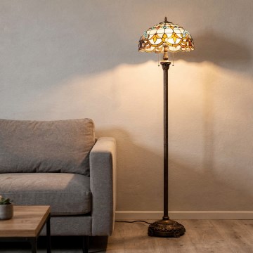 Brilagi - Tiffany-stil gulvlampe MIRABELLA 2xE27/60W/230V