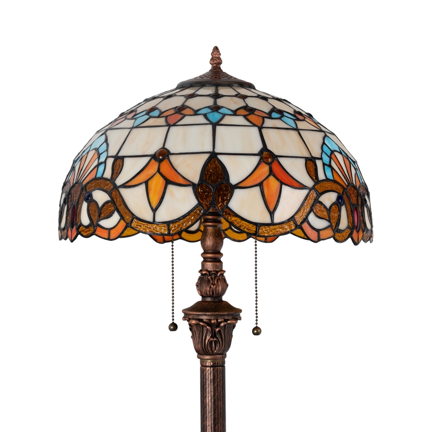 Brilagi - Tiffany-stil gulvlampe MIRABELLA 2xE27/60W/230V