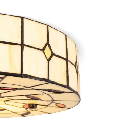 Brilagi - Tiffany-stil loftlampe FOLIA 3xE27/60W/230V Ø 40 cm