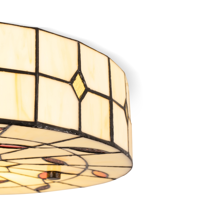 Brilagi - Tiffany-stil loftlampe FOLIA 3xE27/60W/230V Ø 40 cm