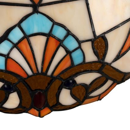 Brilagi - Tiffany-stil lysekrone på kæde MIRABELLA 1xE27/60W/230V Ø 40 cm
