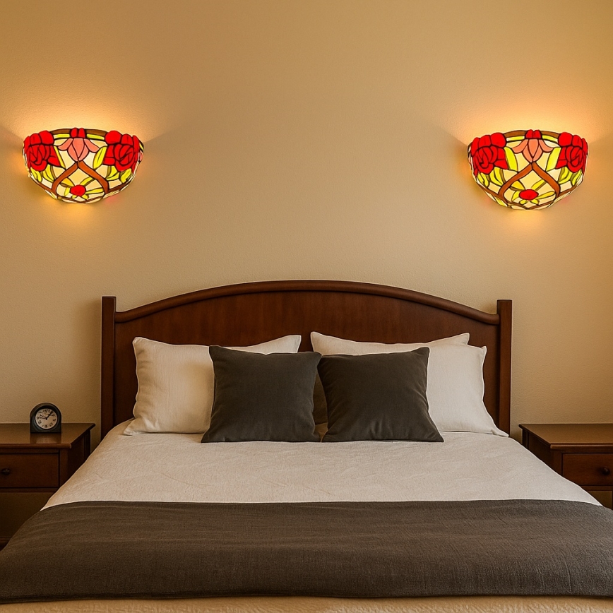 Brilagi - Tiffany-stil væglampe GARLAN 1xE14/40W/230V