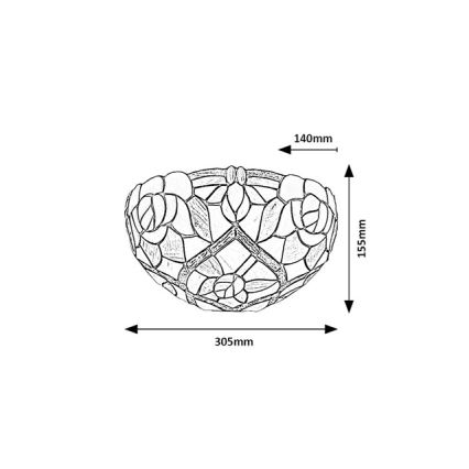 Brilagi - Tiffany-stil væglampe GARLAN 1xE14/40W/230V
