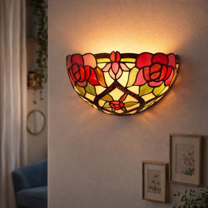 Brilagi - Tiffany-stil væglampe GARLAN 1xE14/40W/230V