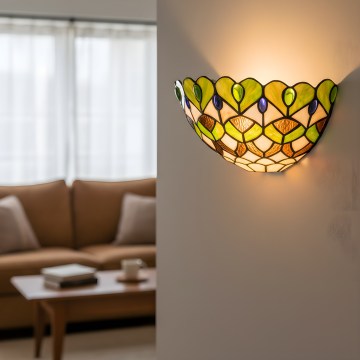 Brilagi - Tiffany-stil væglampe MARGARET 1xE27/40W/230V