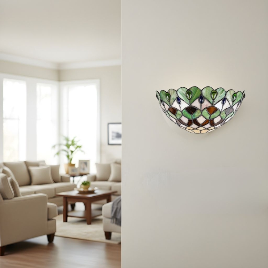 Brilagi - Tiffany-stil væglampe MARGARET 1xE27/40W/230V