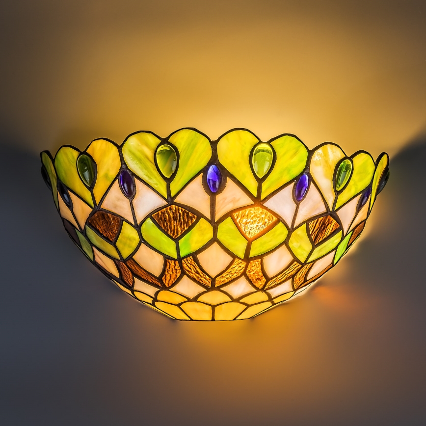 Brilagi - Tiffany-stil væglampe MARGARET 1xE27/40W/230V