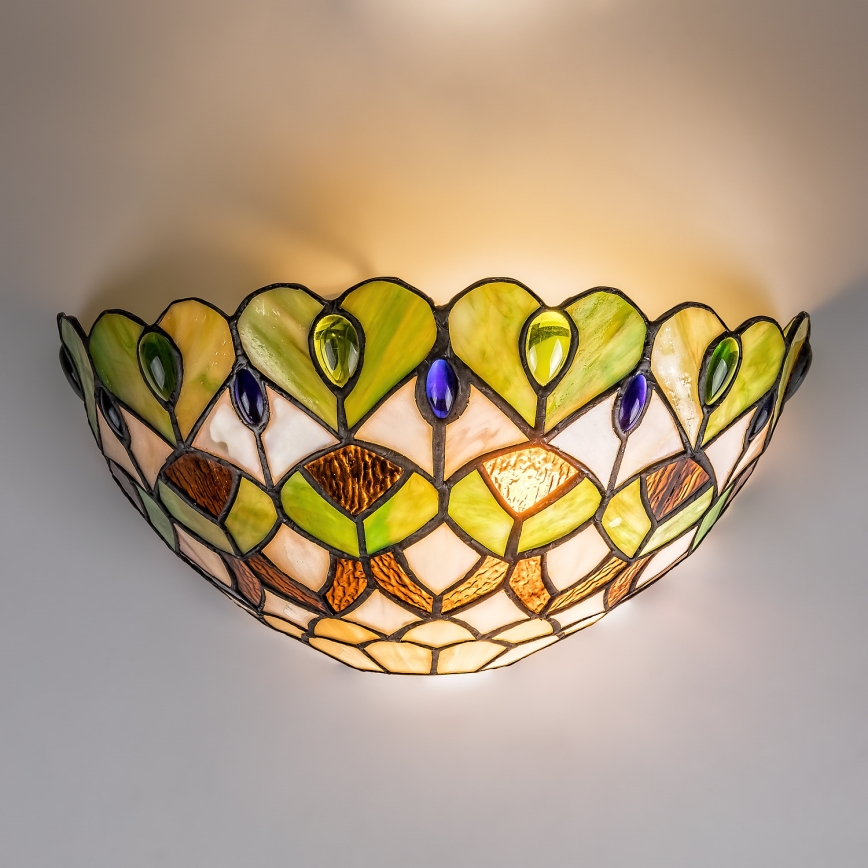 Brilagi - Tiffany-stil væglampe MARGARET 1xE27/40W/230V