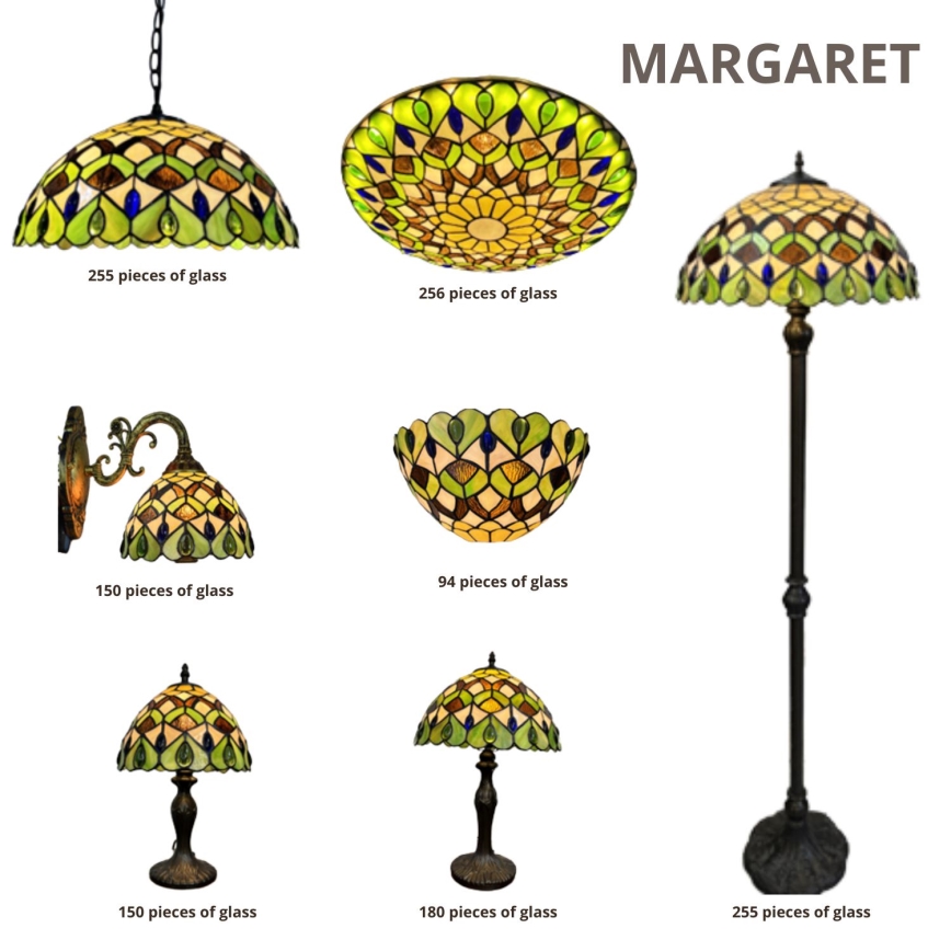 Brilagi - Tiffany-stil væglampe MARGARET 1xE27/40W/230V
