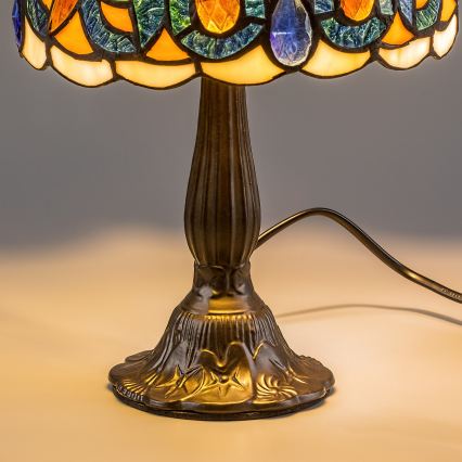 Brilagi - Tiffany-vitrajl bordlampe LUISA 1xE14/40W/230V