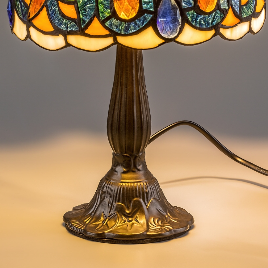 Brilagi - Tiffany-vitrajl bordlampe LUISA 1xE14/40W/230V
