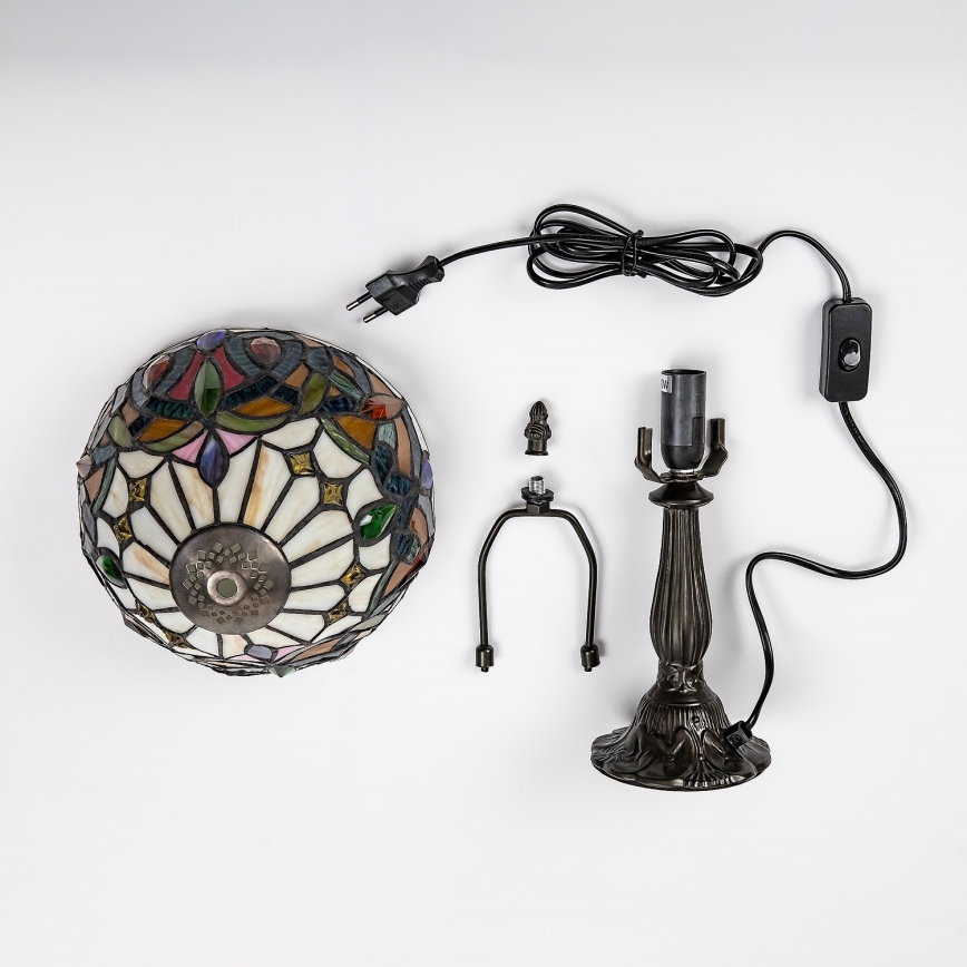 Brilagi - Tiffany-vitrajl bordlampe LUISA 1xE14/40W/230V