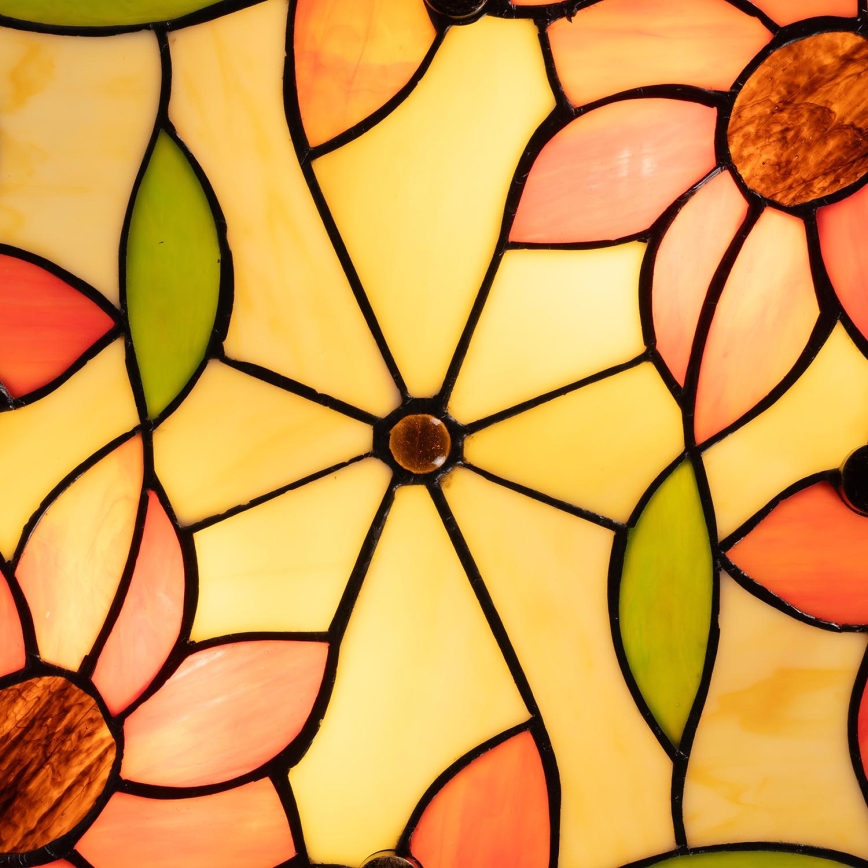 Brilagi - Tiffany-vitrajlamp SUNFLOWER 3xE27/60W/230V Ø 40 cm