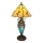 Brilagi - Tiffany-vitrajlampe FOLIA bordlampe 1xE27/60W/230V + 1xE14/40W