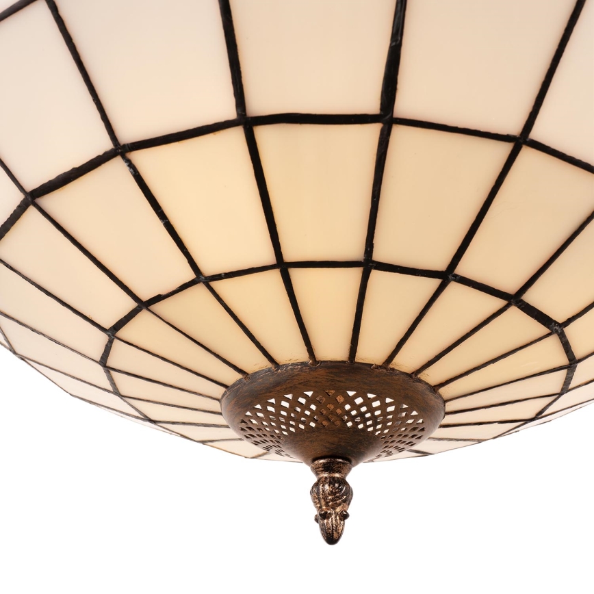 Brilagi - Tiffany-vitrajlysekrone med kæde SIENNA 3xE27/60W/230V Ø 50 cm