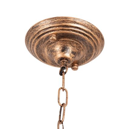 Brilagi - Tiffany-vitrajlysekrone med kæde SIENNA 3xE27/60W/230V Ø 50 cm