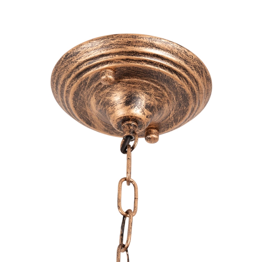 Brilagi - Tiffany-vitrajlysekrone med kæde SIENNA 3xE27/60W/230V Ø 50 cm
