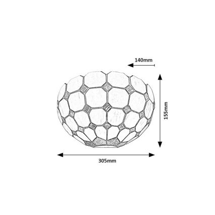 Brilagi - Tiffany-væglampe DORAN 1xE14/40W/230V