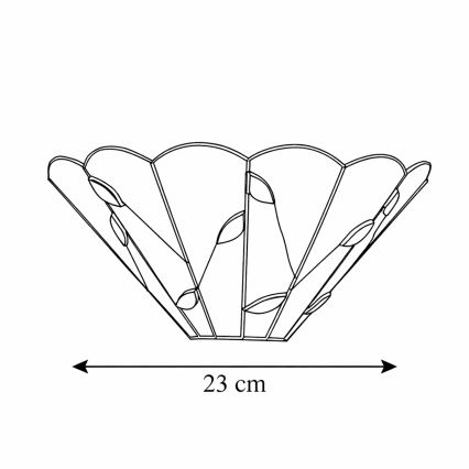 Brilagi - Tiffany-væglampe FOLIA 1xE14/40W/230V