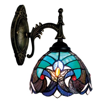 BRILAGI - Tiffany væglampe i farvet glas CORAL 1xE14/40W/230V