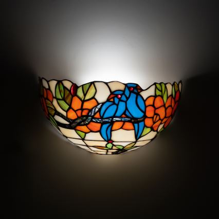 Brilagi - Tiffany væglampe i farvet glas JUNGLE 1xE14/40W/230V