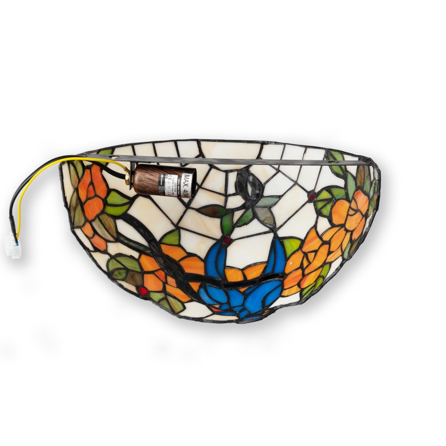 Brilagi - Tiffany væglampe i farvet glas JUNGLE 1xE14/40W/230V