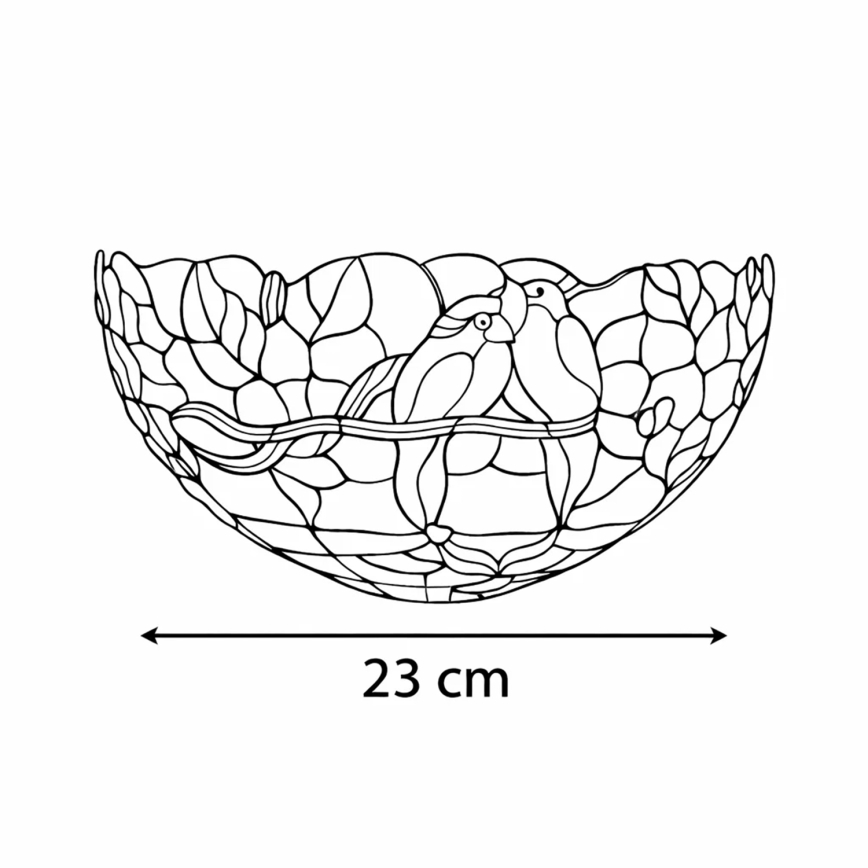 Brilagi - Tiffany væglampe i farvet glas JUNGLE 1xE14/40W/230V