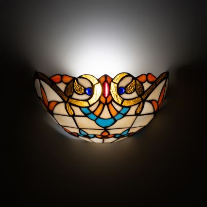 Brilagi - Tiffany-væglampe i farvet glas MIRABELLA 1xE14/40W/230V