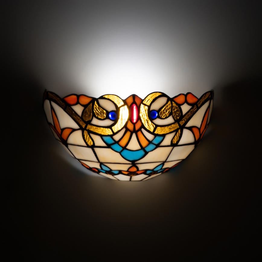 Brilagi - Tiffany-væglampe i farvet glas MIRABELLA 1xE14/40W/230V