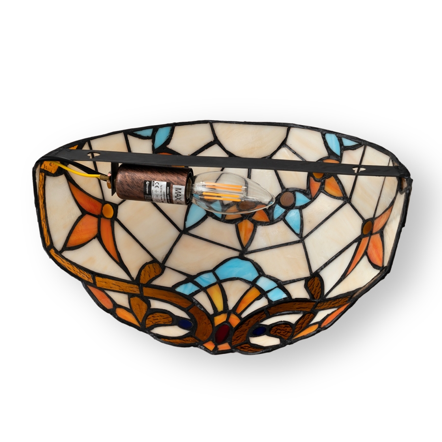 Brilagi - Tiffany-væglampe i farvet glas MIRABELLA 1xE14/40W/230V