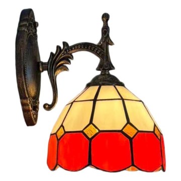 Brilagi - Tiffany-væglampe i farvet glas SIENNA 1xE14/40W/230V