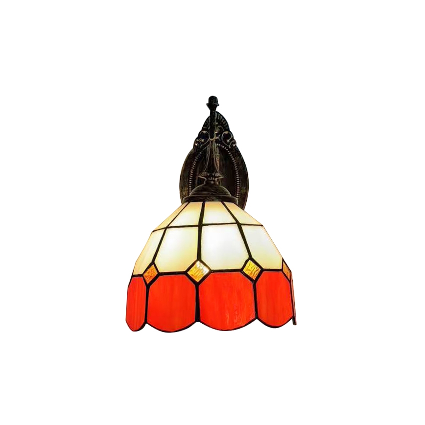 Brilagi - Tiffany-væglampe i farvet glas SIENNA 1xE14/40W/230V