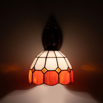 Brilagi - Tiffany-væglampe i farvet glas SIENNA 1xE14/40W/230V
