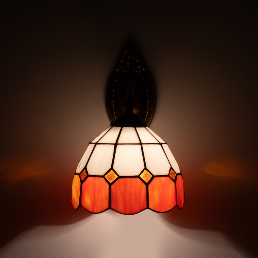 Brilagi - Tiffany-væglampe i farvet glas SIENNA 1xE14/40W/230V