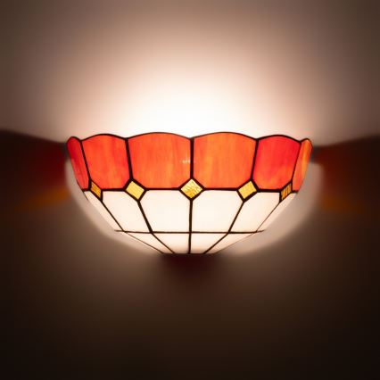 Brilagi - Tiffany-væglampe i farvet glas SIENNA 1xE14/40W/230V