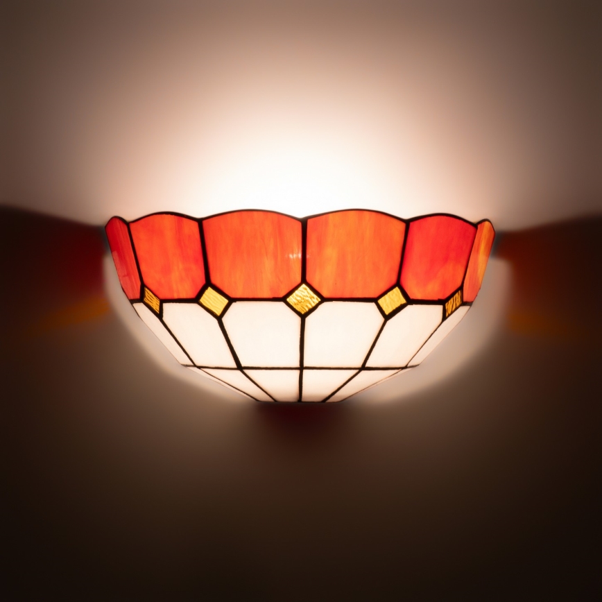 Brilagi - Tiffany-væglampe i farvet glas SIENNA 1xE14/40W/230V