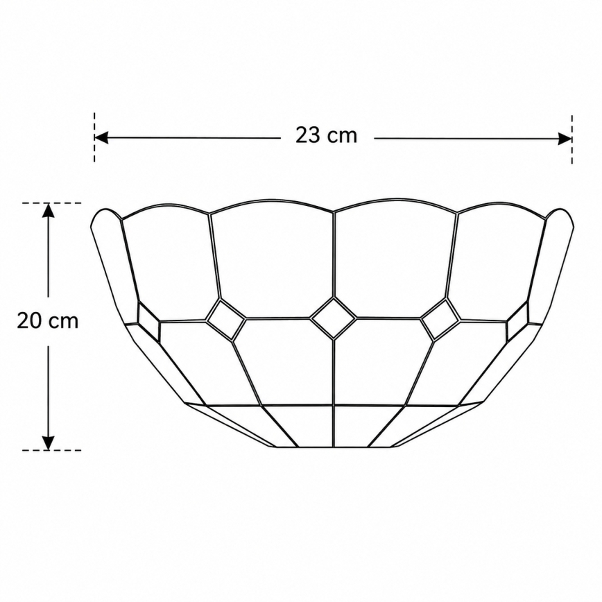Brilagi - Tiffany-væglampe i farvet glas SIENNA 1xE14/40W/230V