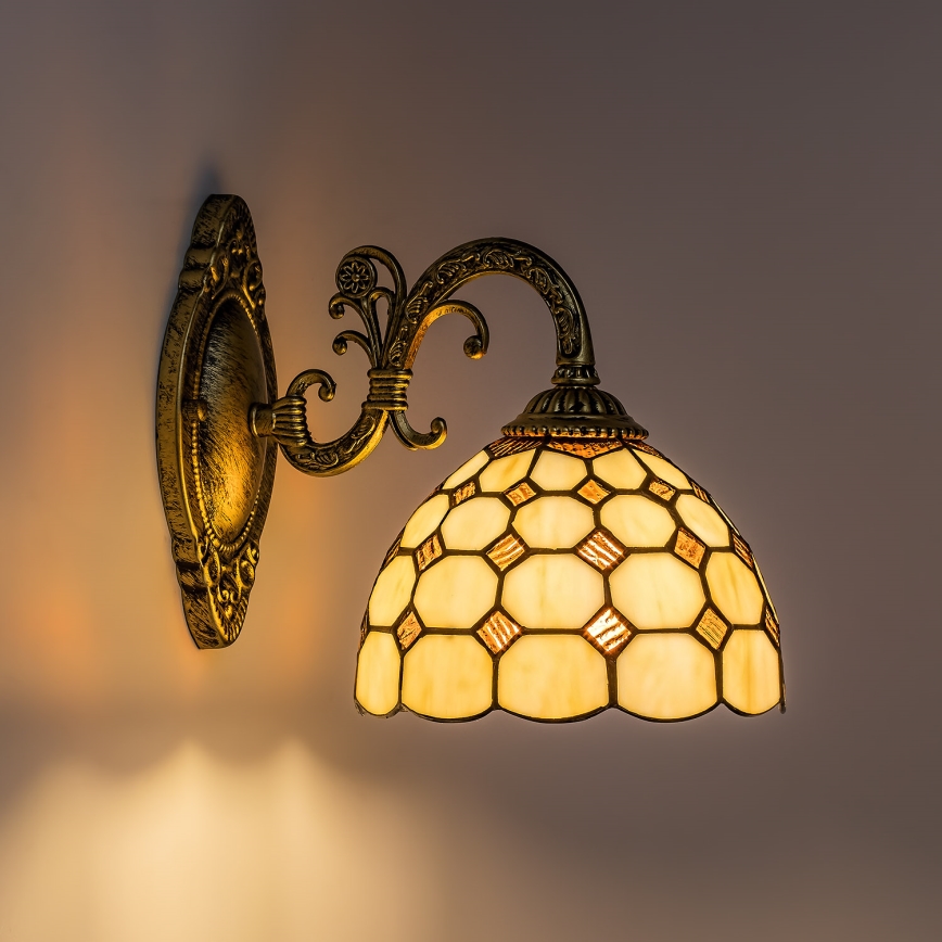 Brilagi - Tiffany-væglampe i glas DORAN 1xE27/40W/230V