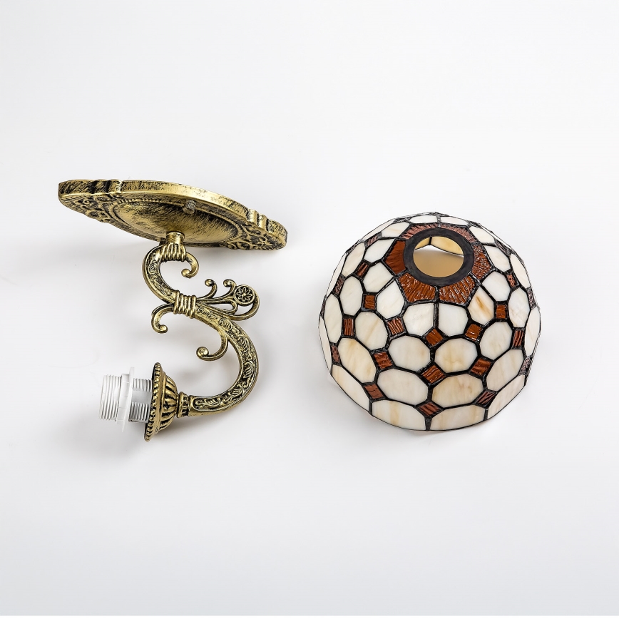 Brilagi - Tiffany-væglampe i glas DORAN 1xE27/40W/230V