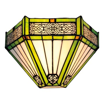 BRILAGI - Tiffany væglampe i mosaikglas EMERALD 1xE14/40W/230V