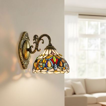 Brilagi - Tiffany-væglampe LUISA 1xE27/40W/230V