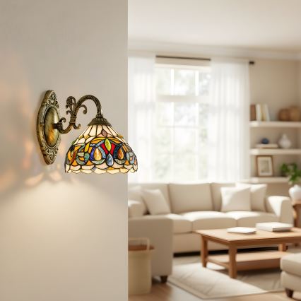 Brilagi - Tiffany-væglampe LUISA 1xE27/40W/230V