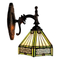BRILAGI - Tiffany-væglampe med glasmaleri EMERALD 1xE14/40W/230V