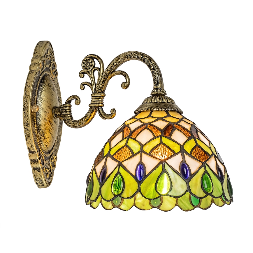 Brilagi - Tiffany-væglampe med glasmosaik MARGARET 1xE27/40W/230V