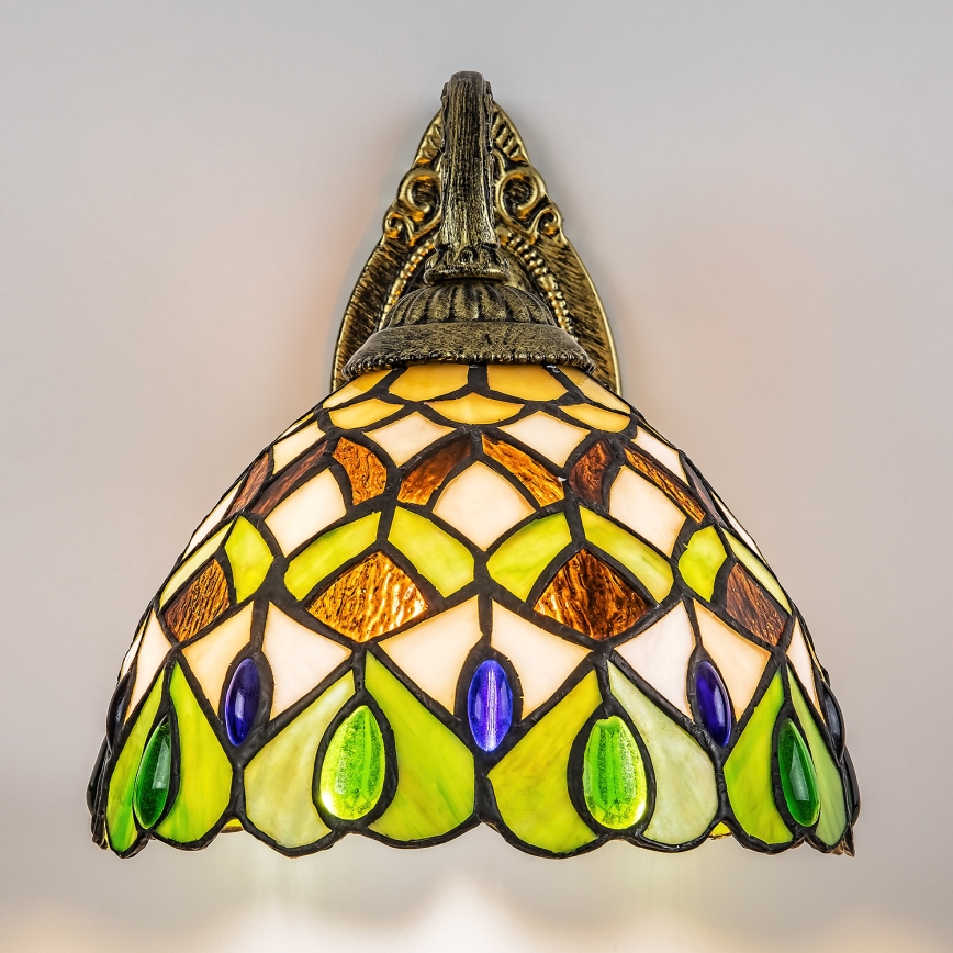 Brilagi - Tiffany-væglampe med glasmosaik MARGARET 1xE27/40W/230V