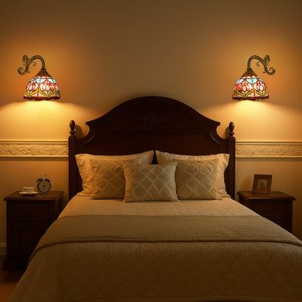 Brilagi - Tiffany-væglampe med mosaikglas LORAS 1xE27/40W/230V