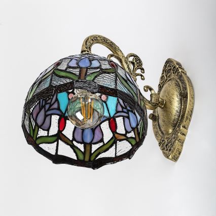 Brilagi - Tiffany-væglampe med mosaikglas LORAS 1xE27/40W/230V