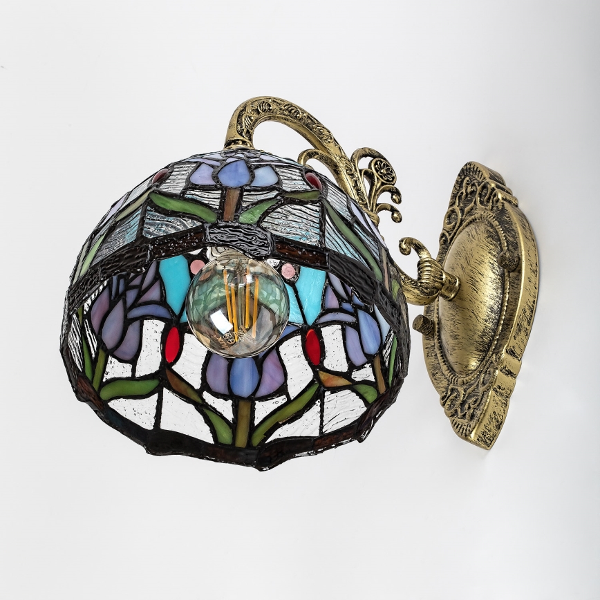 Brilagi - Tiffany-væglampe med mosaikglas LORAS 1xE27/40W/230V