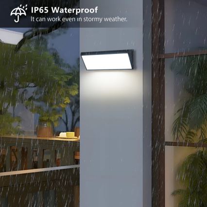 Brilagi - TRIANGLE LED udendørs vægarmatur, LED/42W/230V, sort, IP65